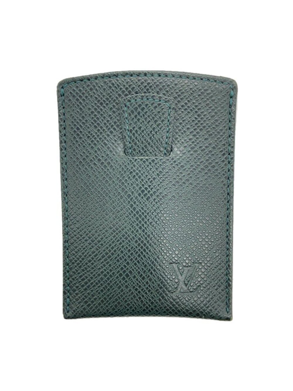 LOUIS VUITTON Card Case Wallet Taiga Green